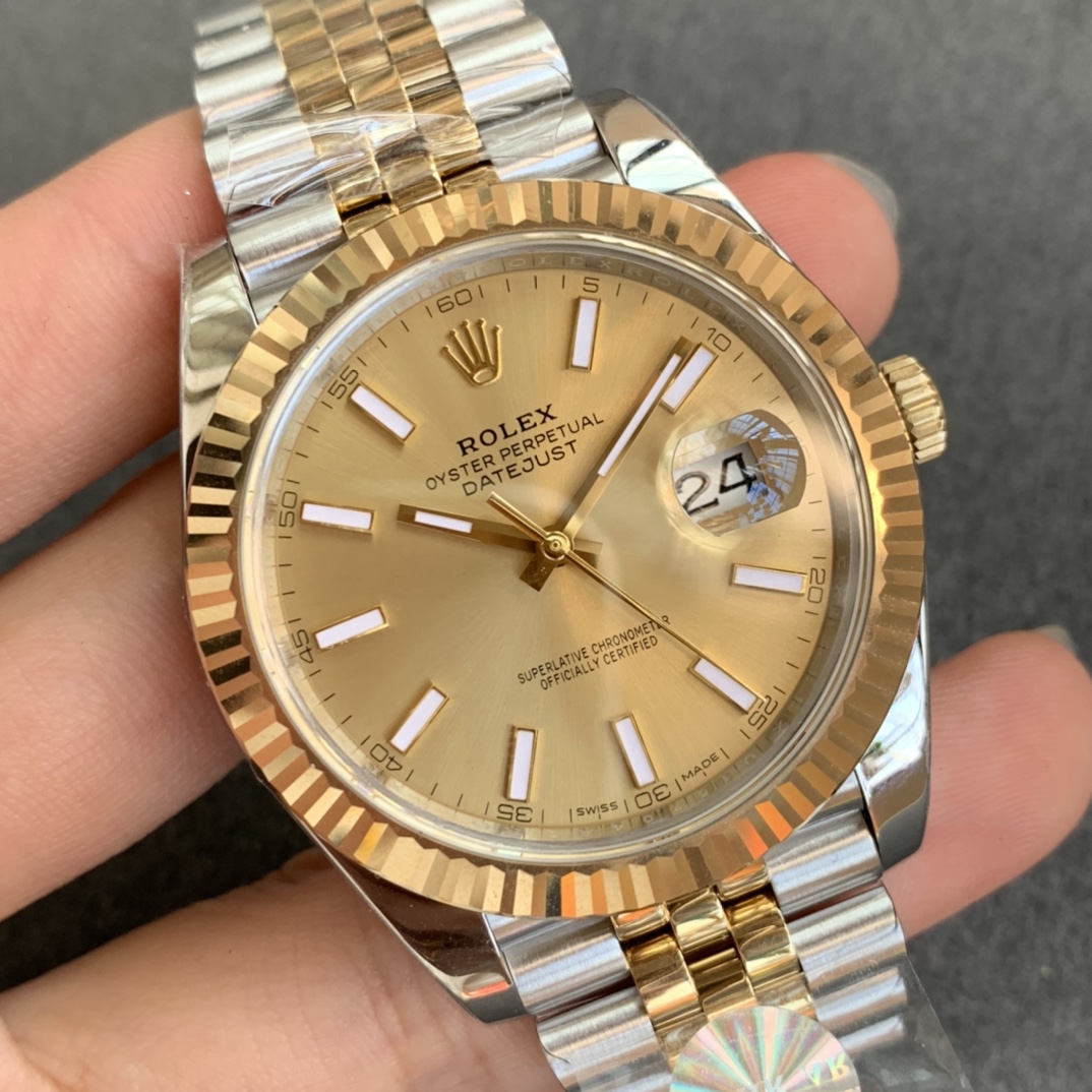 AR Factory Published Two Golden 41mm Datejust Rolex Watches – Susan ...