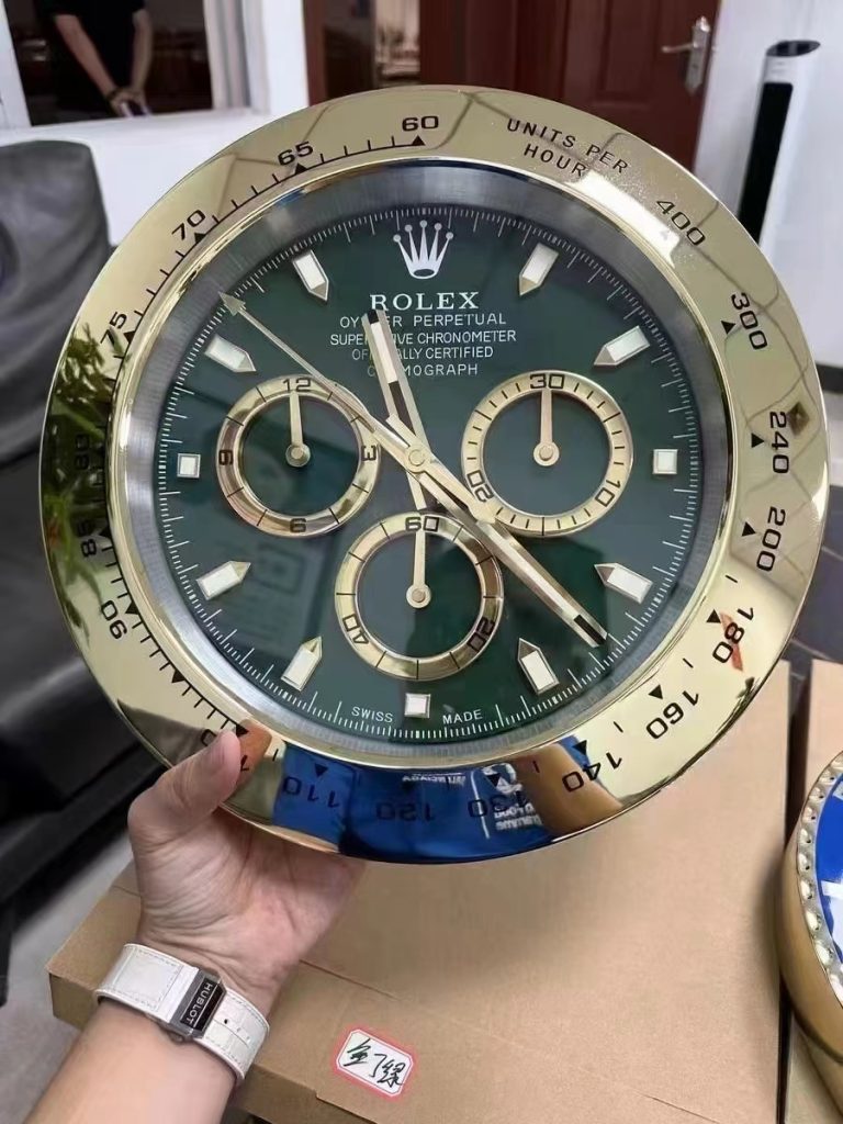 Rolex Daytona Green Wall Clock