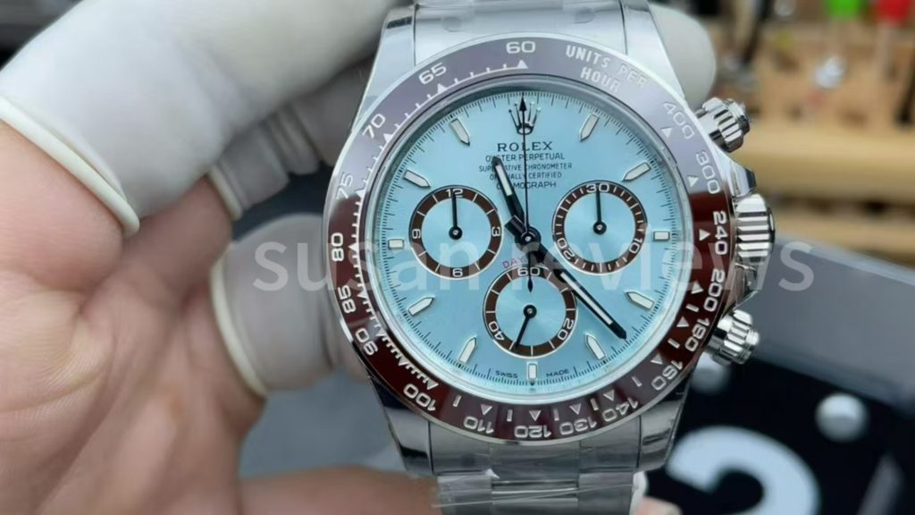 Replica Daytona Brown Ice Blue Dial